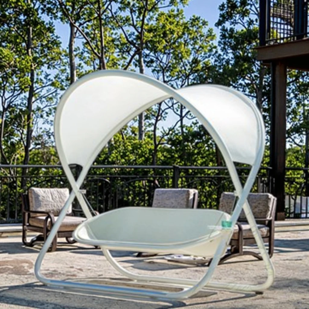 Factory Sales Luxury LED Garden Swing Patio Canopy & Pergola  Hammock