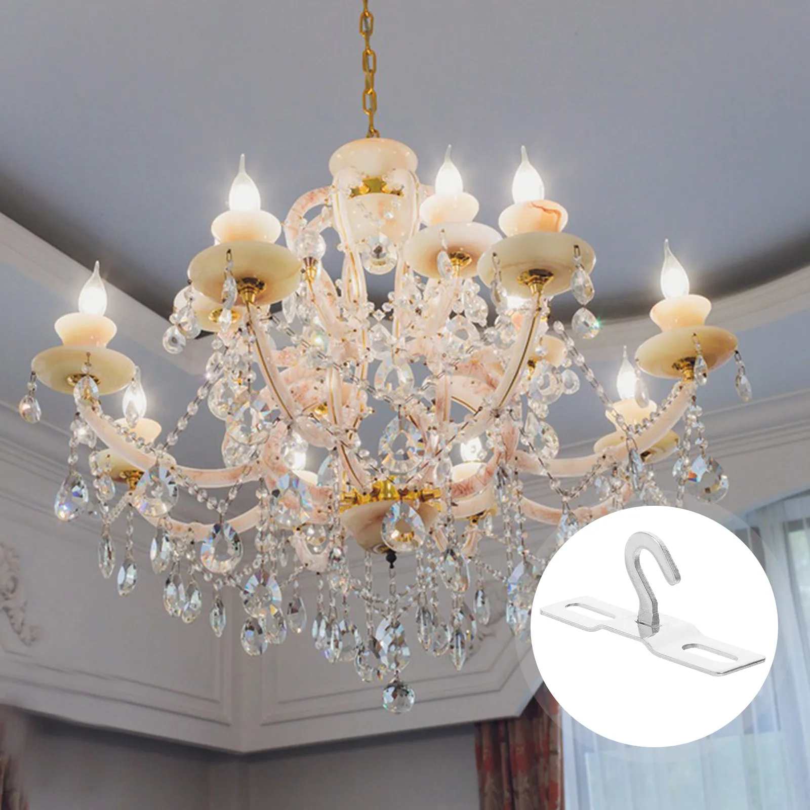 

10pcs Metal Ceiling Heavy Duty Flat Hanging Universal Lamp Fixture Hardware Sconce Mounting Plate For Pendant Ceiling Light