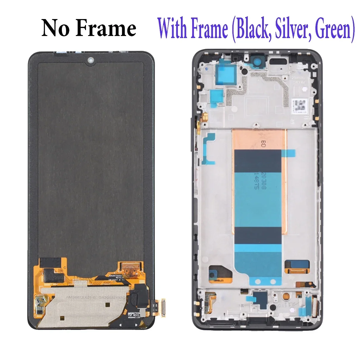 AMOLED LCD Display Touch Screen Replacement, Digitizer Assembly, 6.67 