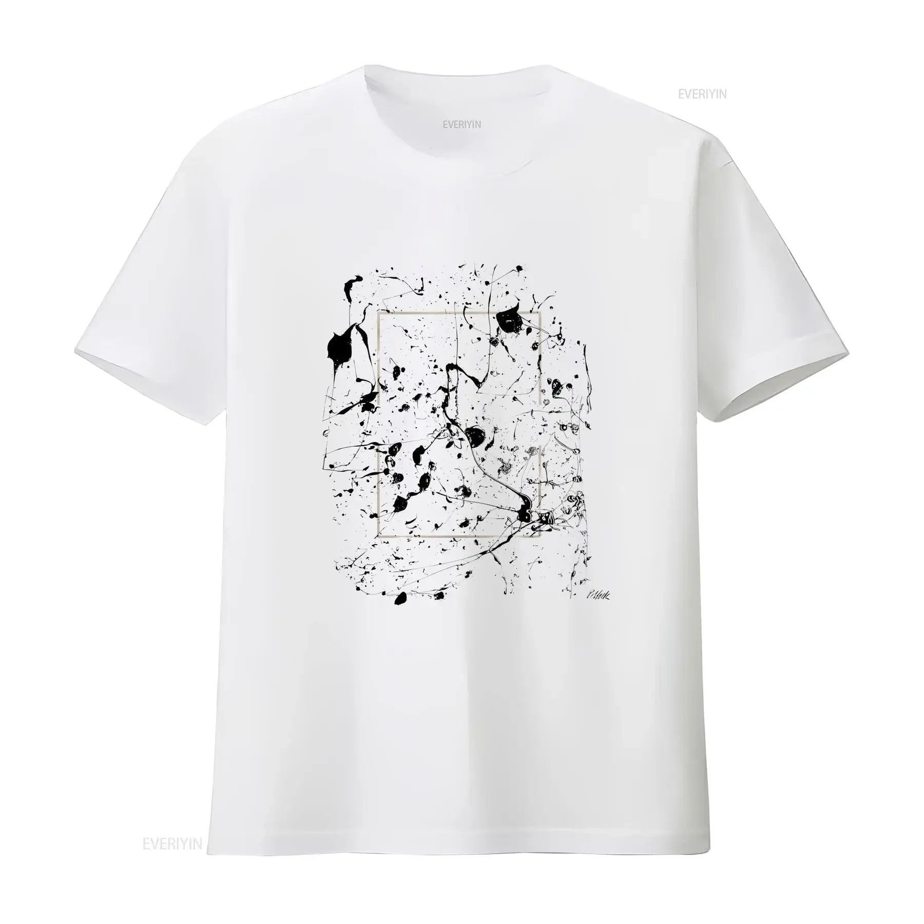 Jackson Pollock Untitled 1949 Artwork T shirt vintage Washed streetwear Top For Everyday Wear designer clothes Stylish