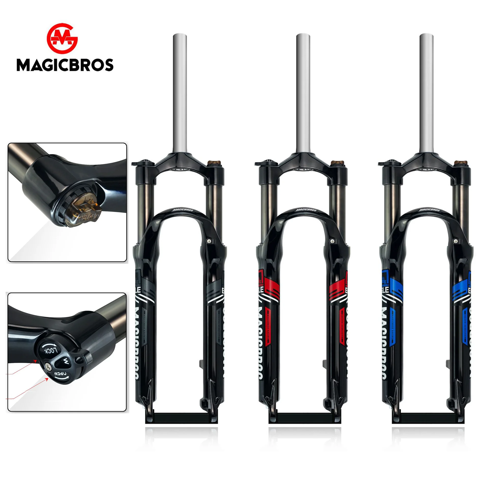 

26/27.5/29 Inch MTB Front Fork - Coil Spring Suspension, Mechanical Shock Absorber for Mountain Bikes