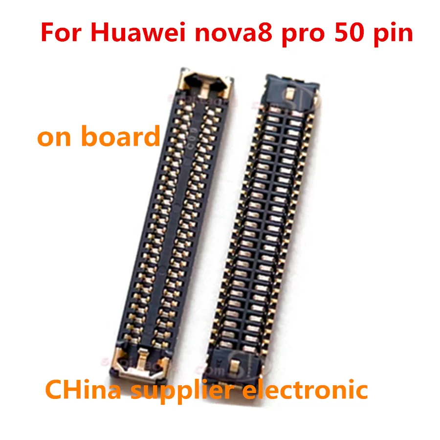 10pcs-100pcs LCD Display Screen FPC Connector Plug For Huawei Honor nova8 pro 8SE 8Pro 50pin on board flex tail socket