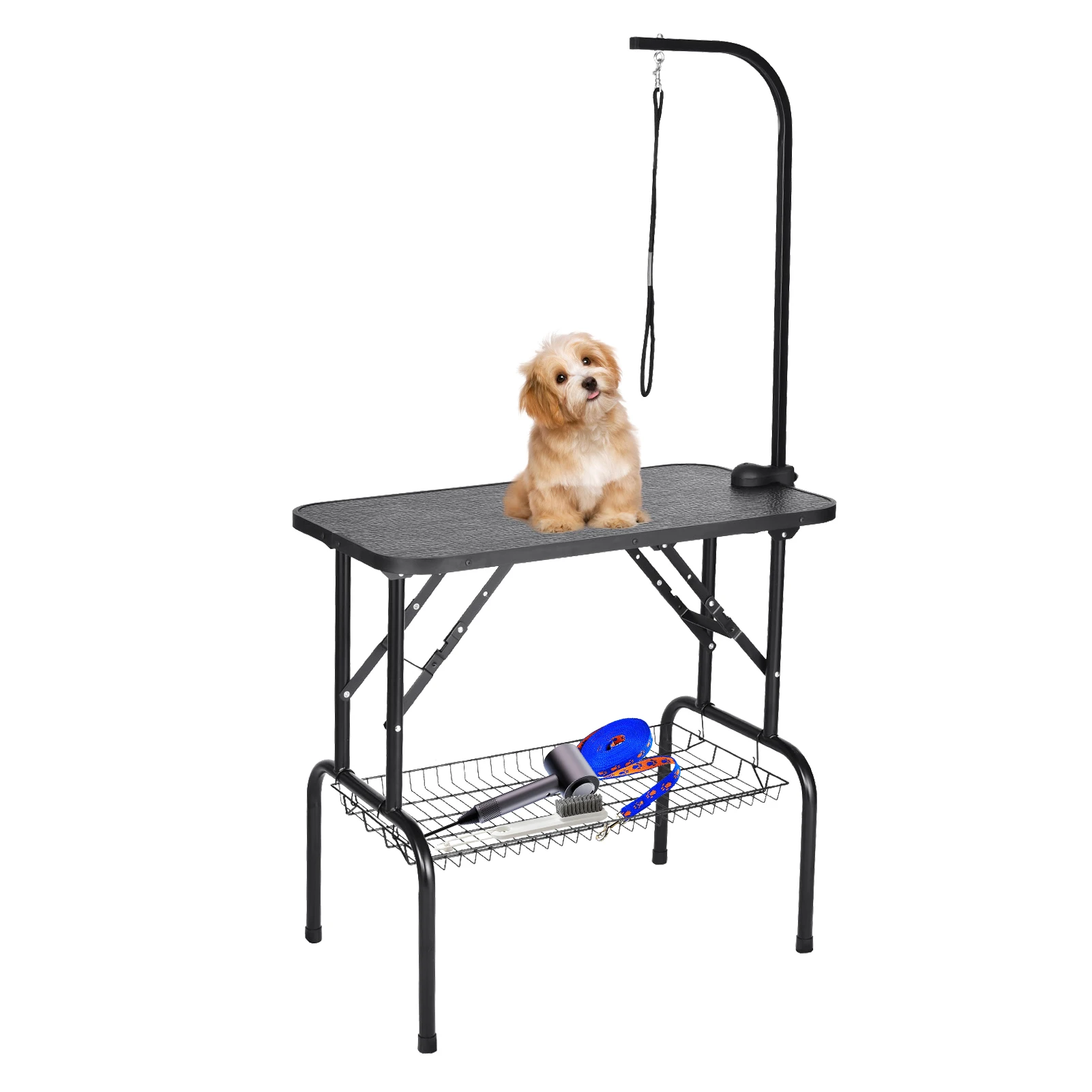 

Dog Grooming Station36 Inch Dog Bathing Stationportable Pet Station with Arm, Nooses, Mesh Tray, N