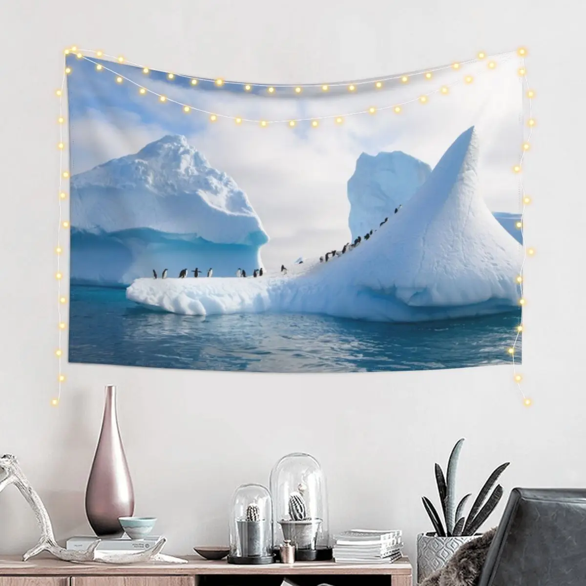 Penguin Iceberg Antarctica Tapestry Carpet Wall Wall Decoration Room Decoration Korean Style Tapestry