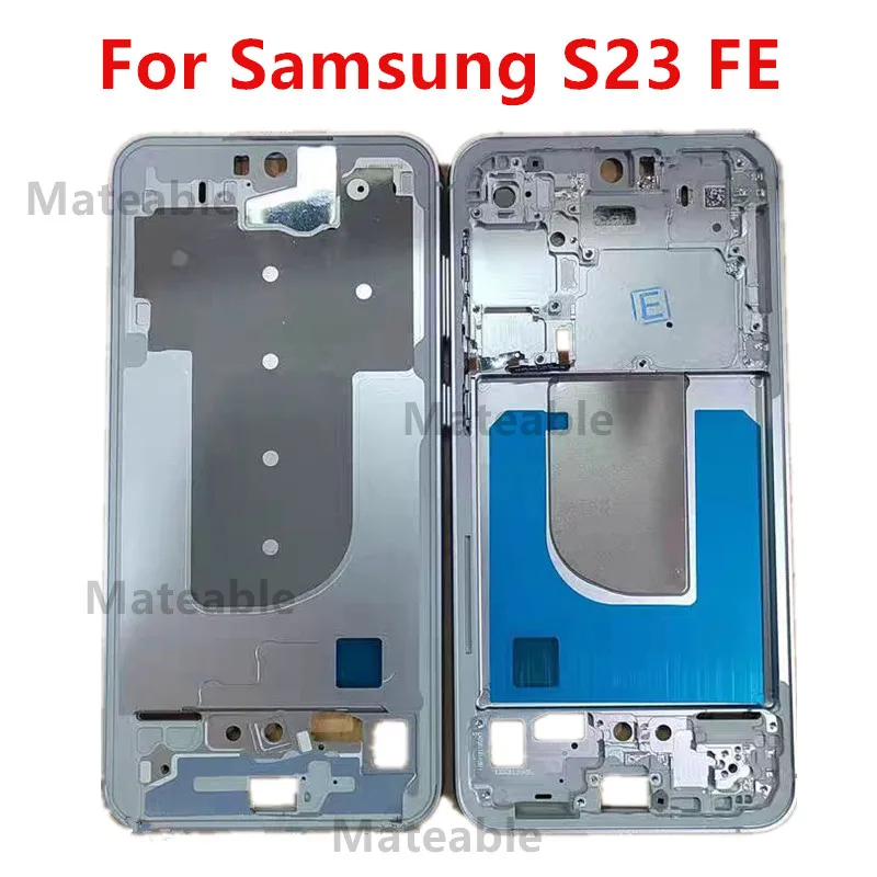 S23FE For Samsung Galaxy S23 FE S711 Middle Frame Housing Board LCD Faceplate Bezel Replace Repair Parts + Side Buttons