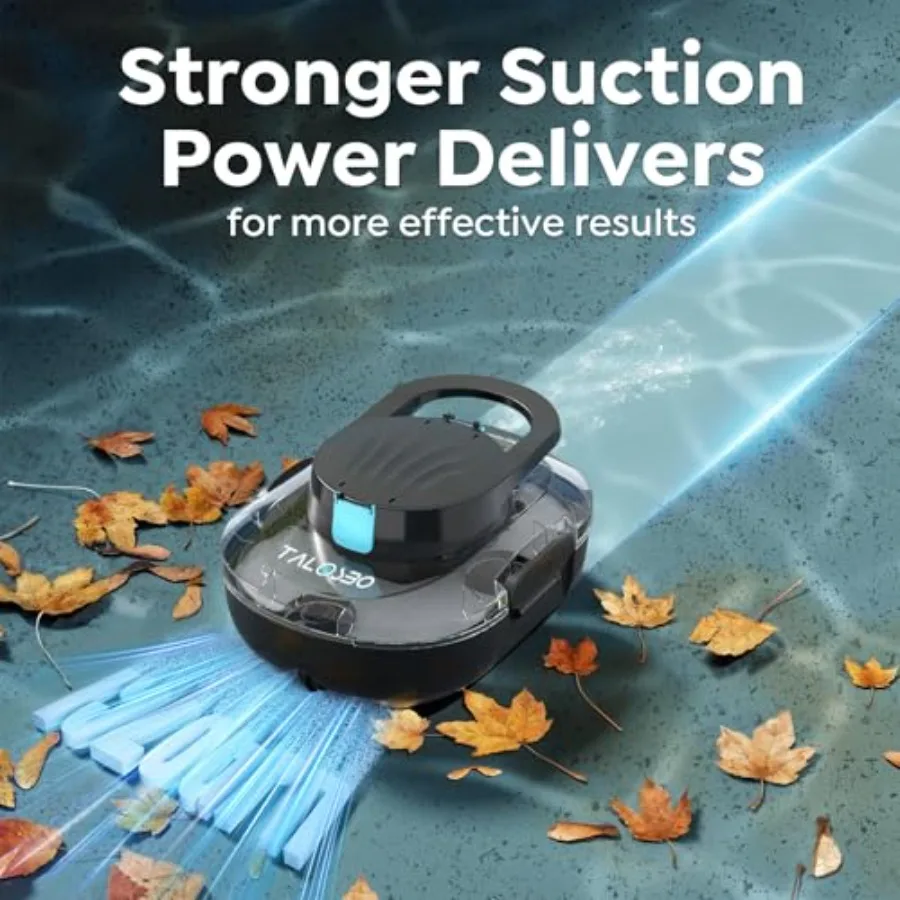 Above-ground pool cleaner: S1 Pro Max cordless, dual motor suction, 130-min runtime, fast charging, large-capacity filter baske