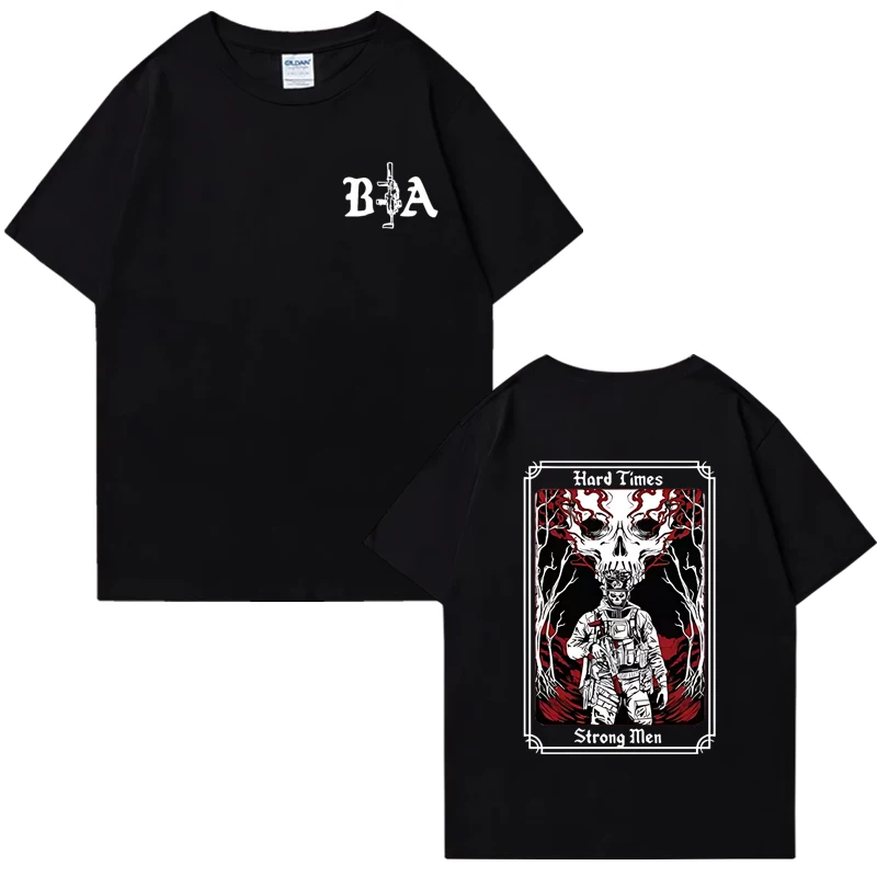 

Hard Times 2025 Brothers In Arms Graphic Tee shirt Men Women vintage Oversized short sleeve t-shirts Unisex 100% Cotton T shirt