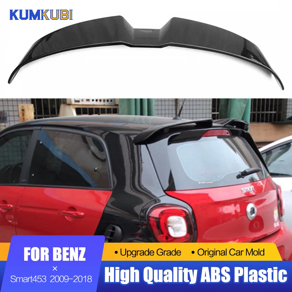 

For Merced-Benz Smart Fortwo Fourfour 453 Roof Spoiler ABS Plastic Glossy Black Color Rear Trunk Boot Wing Spoiler 2009-2018