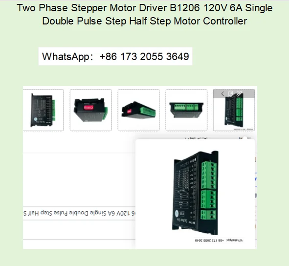 Two Phase Stepper Motor Driver B1206 120V 6A Single Double Pulse Step Half Step Motor Controller