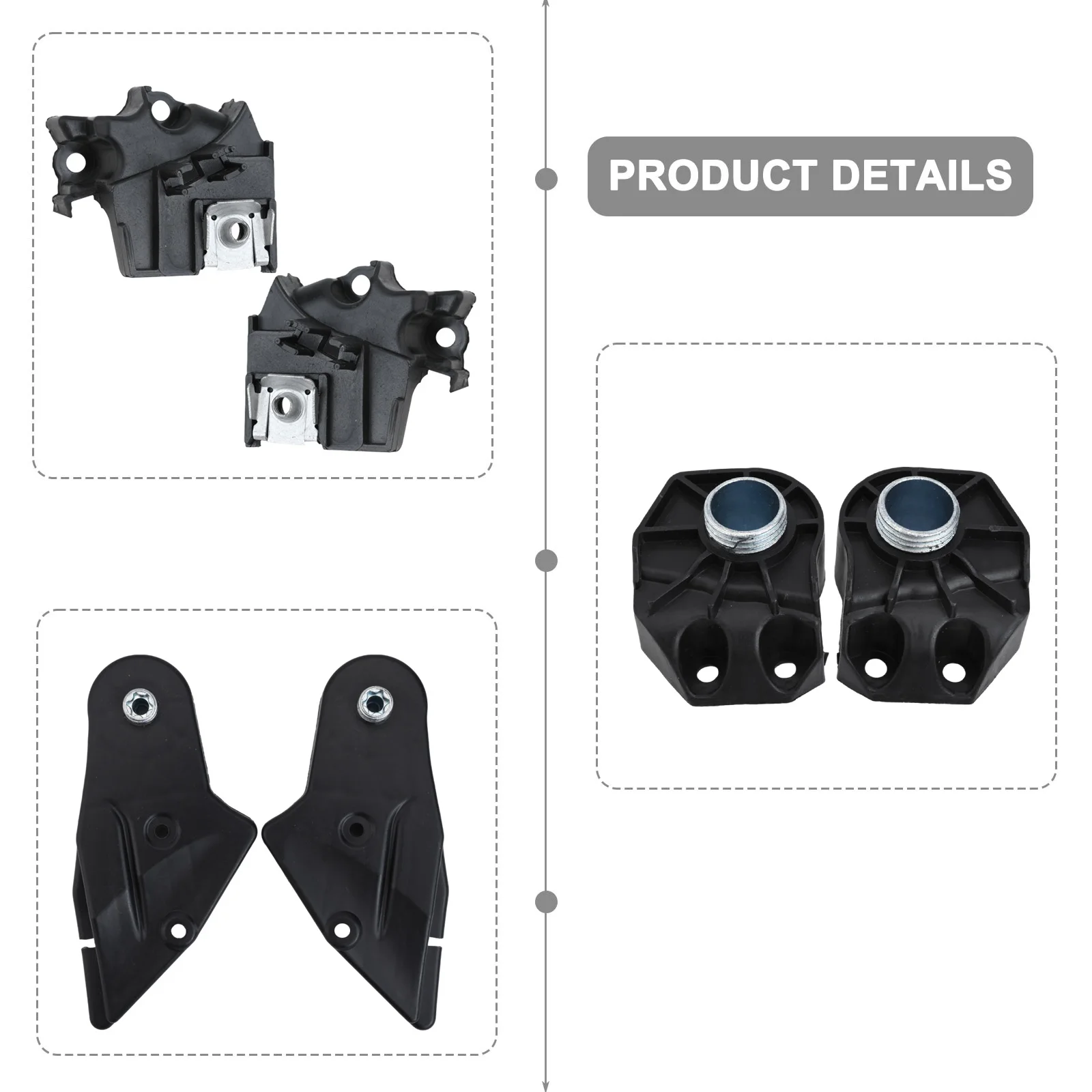 ABS Headlight BraFor Cket ReplaFor Cement Kit for MerFor Cedes For C For CLASS W204 (2008 2013) Installation Ready