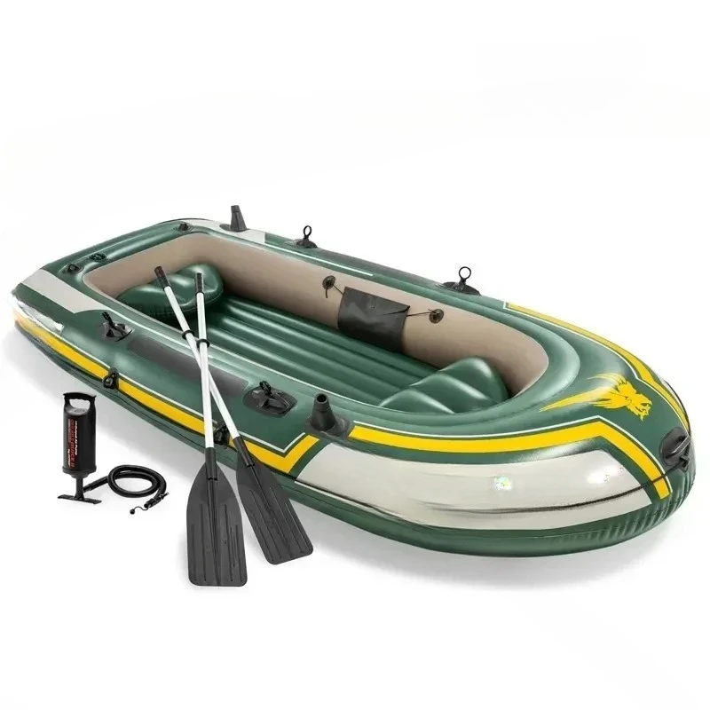 295*137*43cm 3 Person Inflatable Fishing Boat 68380 Raft Accessory Paddle Pump Dinghy 3 Air Chamber Vinyl Water Sport Pvc Boat