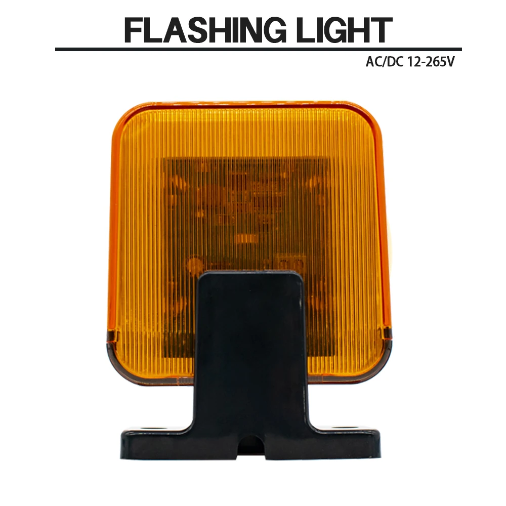 

AC DC 12V To 265V Flashing Alarm Lamp Light Blinker Strobe For Automatic Swing Siding Garage Gate Opener(No Sound)