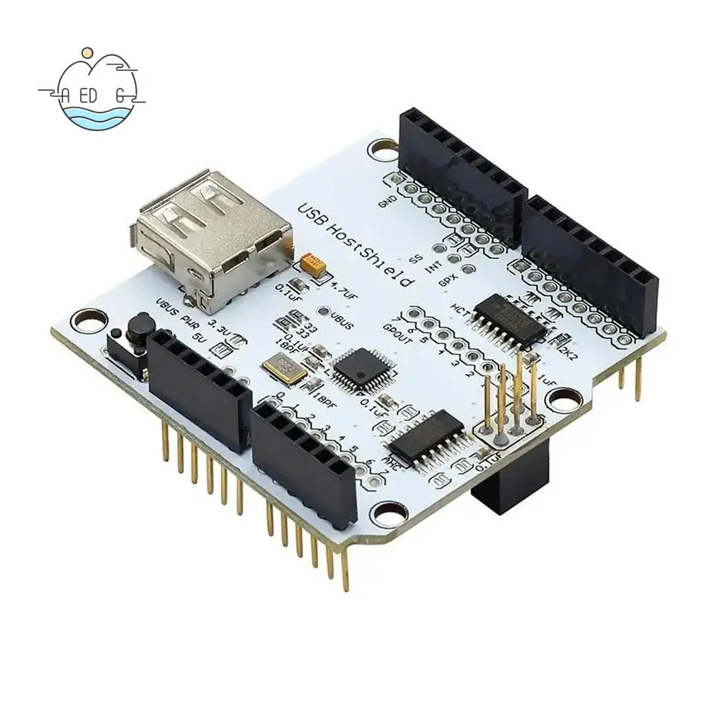 

AED6-MAX3421 USB Host Shield 2,0 для Arduino UNO MEGA ADK, совместимый с Android ADK, плата электронного модуля «сделай сам»