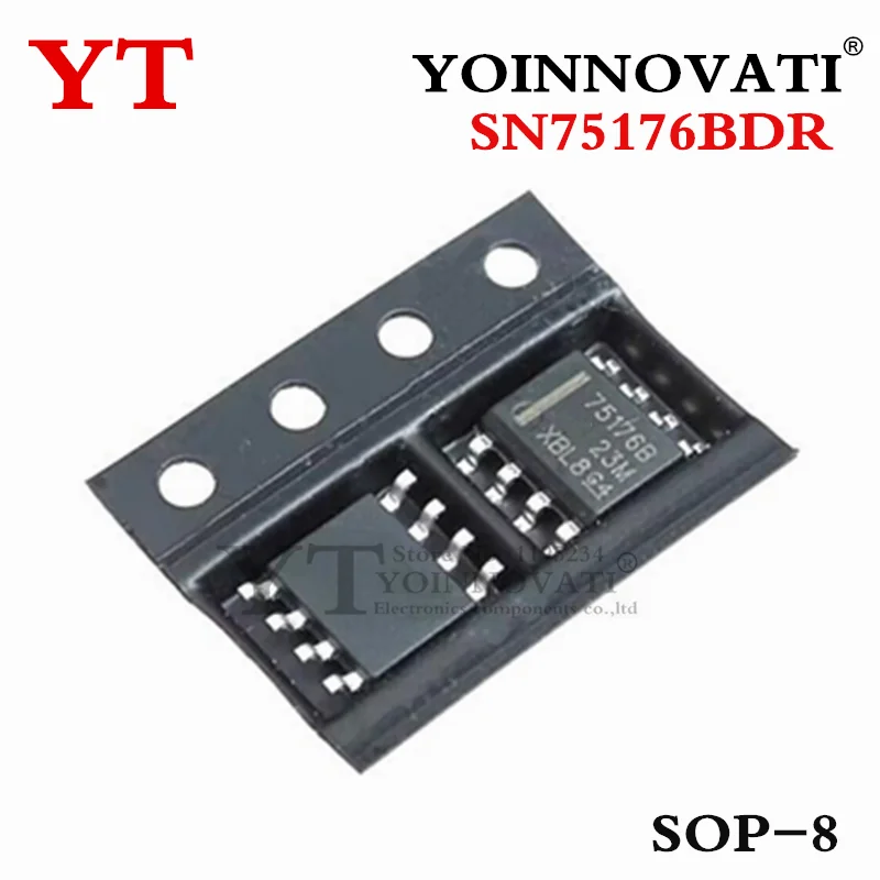 100pcs/lot SN75176BDR SN75176 75176B SOP8