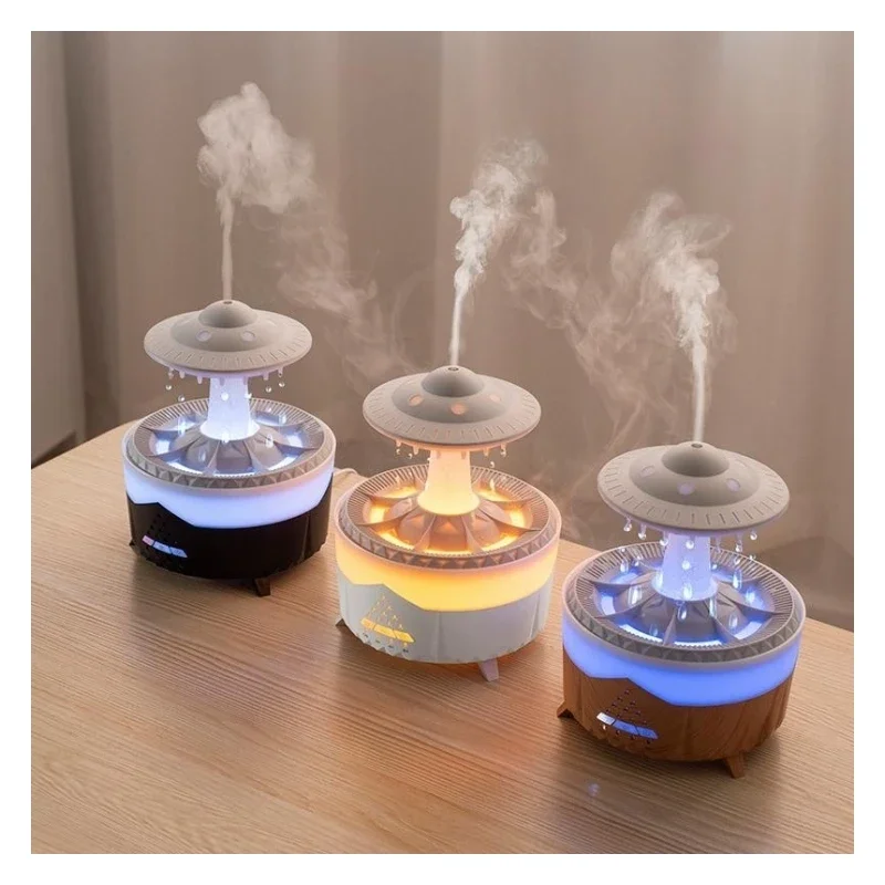 ใหม่มาถึง Cloud Rain Drop Humidifiers Noiseless แบบพกพาน้ําหยด Aromatherapy Diffuser Humidifier สําหรับ Home
