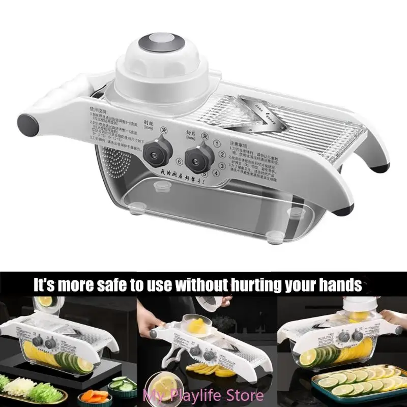 Vegetable Grater Multifunctional Lemon Slicer Vegetable Grater With Basket Carrot Cutter Slicer for Potato Tomato Onion