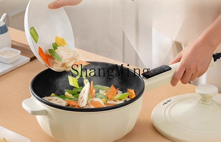 ZYY wok elettrico integrato per uso domestico padella antiaderente stir-fry cucina a doppio scopo stir-fry stufato