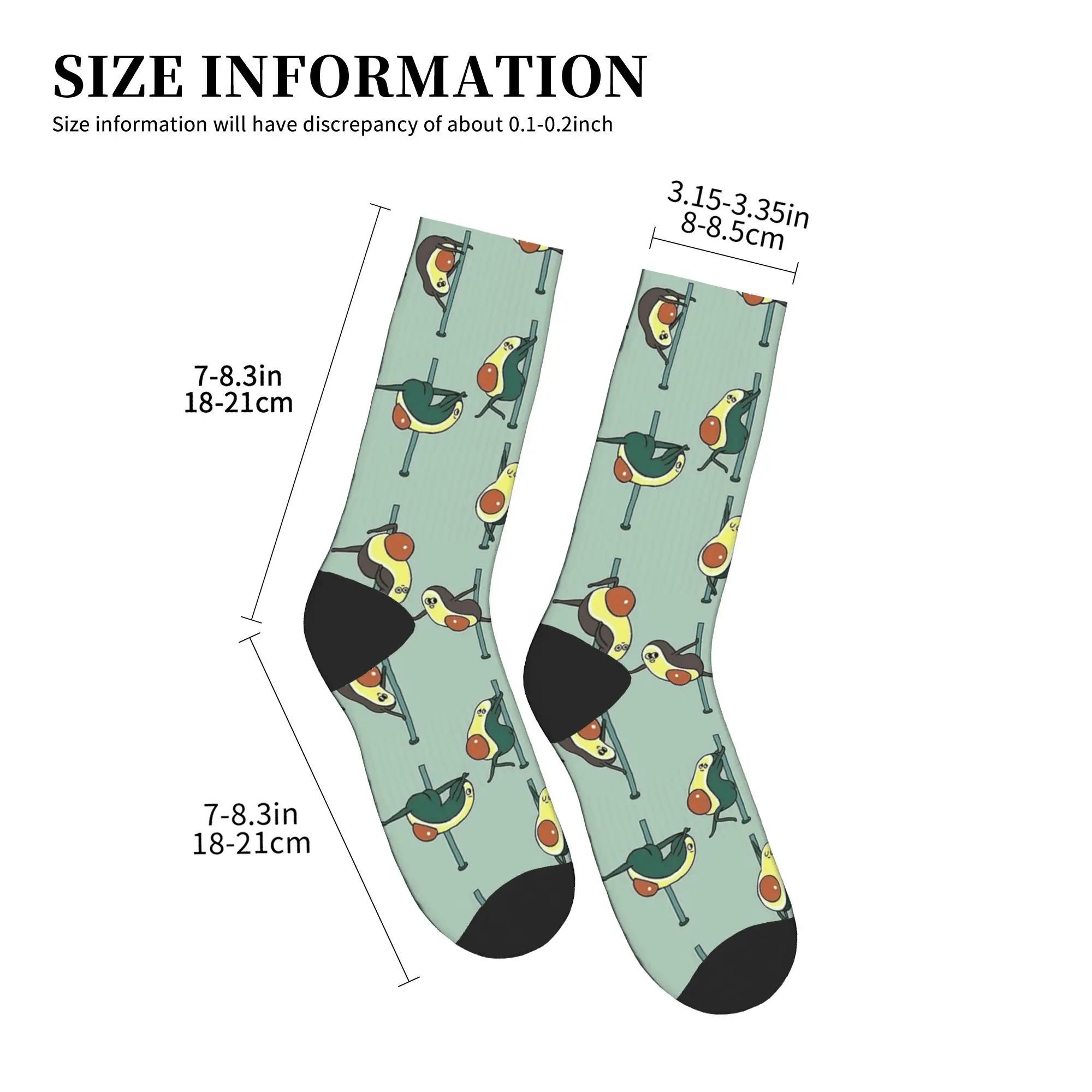 Unisex Men Socks Avocados Pole Dancing Club  Stockings Non-Slip Medium Soft Socks Winter Casual Pattern Outdoor Sports Socks