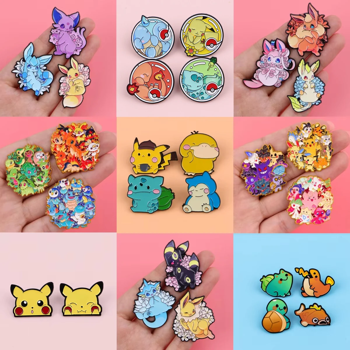

2-5pcs/set Cute Anime Characters Enamel Pin Cool Cartoon Badge Brooch Backpacks Bag Collar Lapel Decoration Jewelry Friends Gift