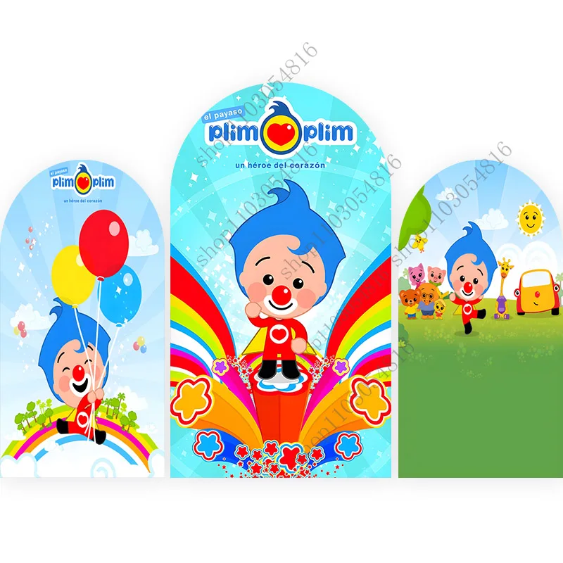 

Plims Plims Arch Photo Backdrop Arched Wall Colorful Theme Birthday Party Baby Shower Doublesided Photography Background