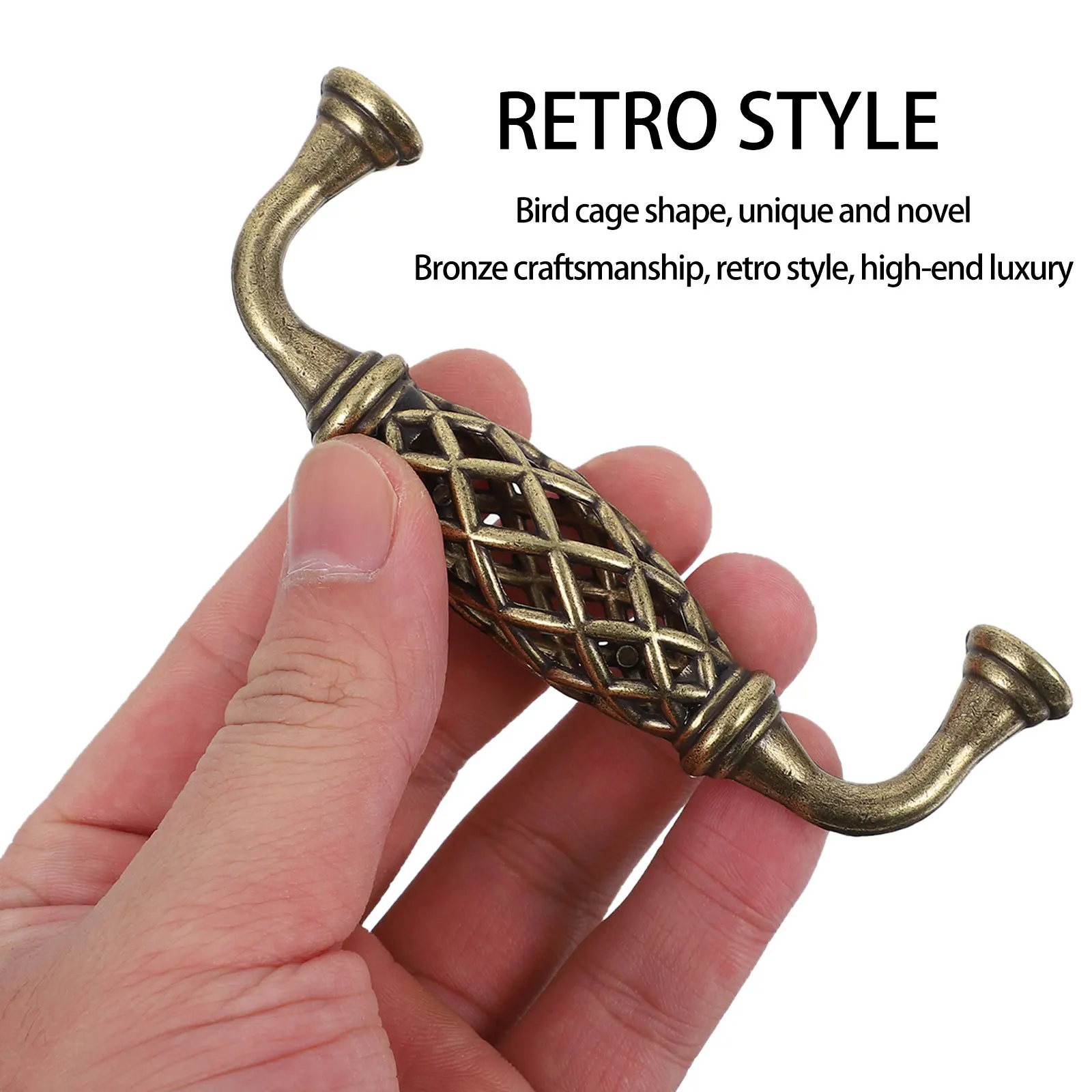 5 قطعة قفص العصافير الحديد نمط مقابض سحب خمر الباب يسحب للأثاث درج مقابض للخزانة تصميم سبائك الزنك