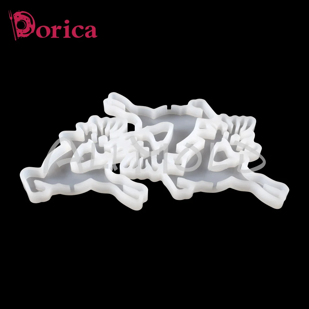 Dorica Christmas Deer Design Lollipop Resin Epoxy Mold Chocolate Cake Silicone Mould Cake Decorating Tools Fondant Bakeware