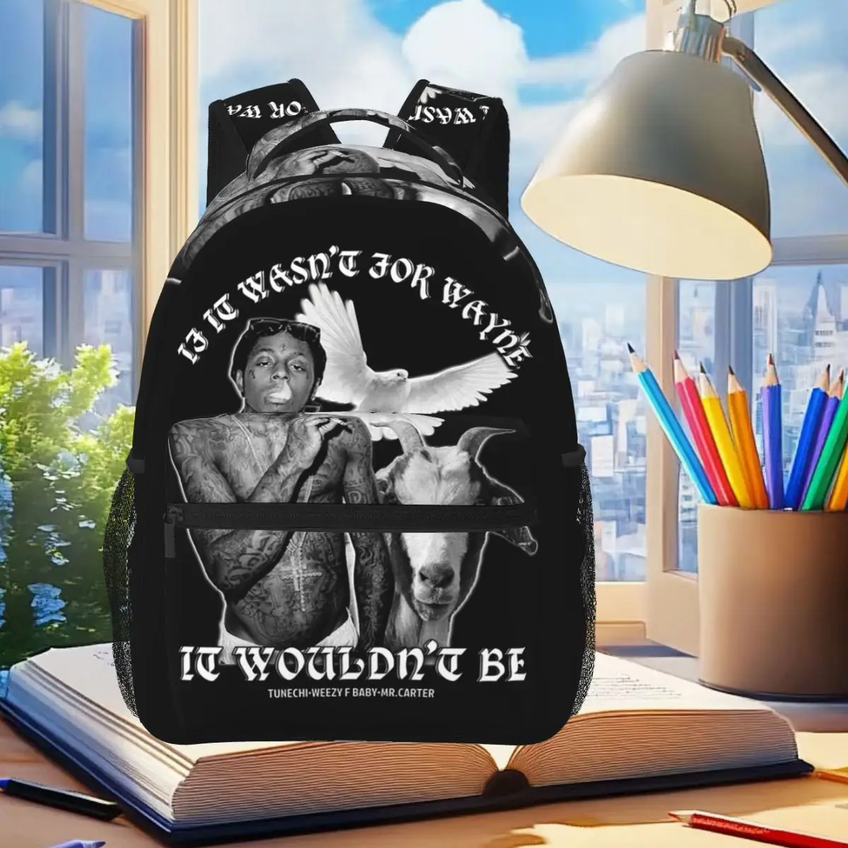Mochila Lil Wayne Goat Spazz The Visionary para estudiantes, niños y niñas, mochila escolar para niños, bolsos de hombro para ordenador, para hombres y mujeres