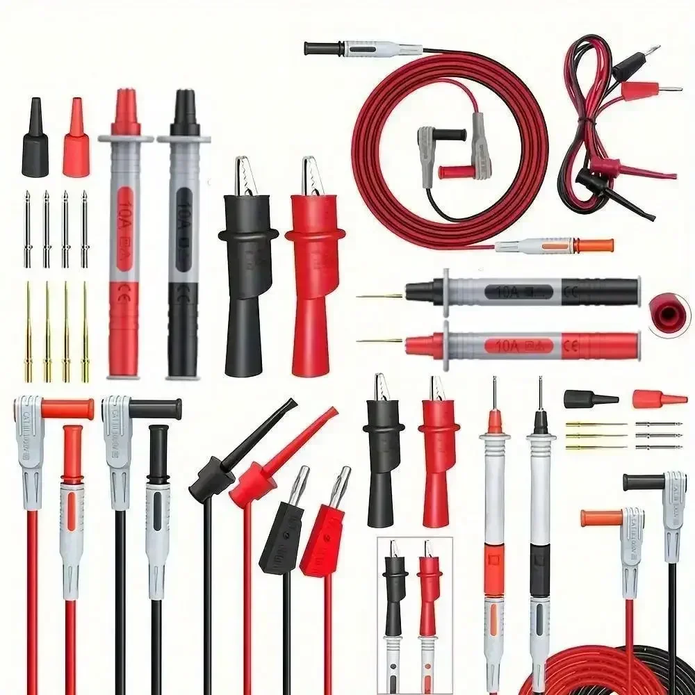 

18pcs P1308B Test Lead Kit 4MM Banana Plug To Test Hook Cable Replaceable Multimeter Probe Test Wire Probe Alligator Clip