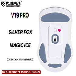 Unusual Way Sports Mouse Skates Feet Rapoo VT9 Pro Cambered Surface PTFE Anti Collapse Magic Ice Silver Fox