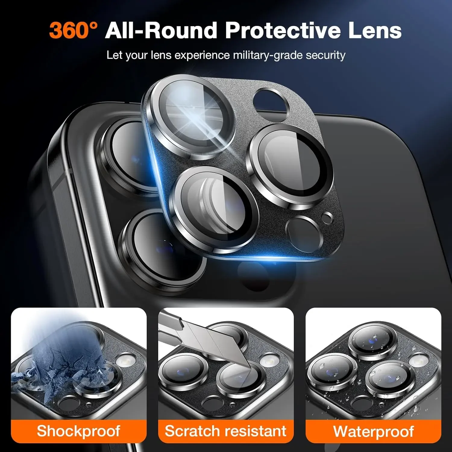 1Pcs Tempered Glass Camera Lens Protector Cover for IPhone 15 Pro Max 14 Plus 13 Mini 15Pro 14Pro Protection