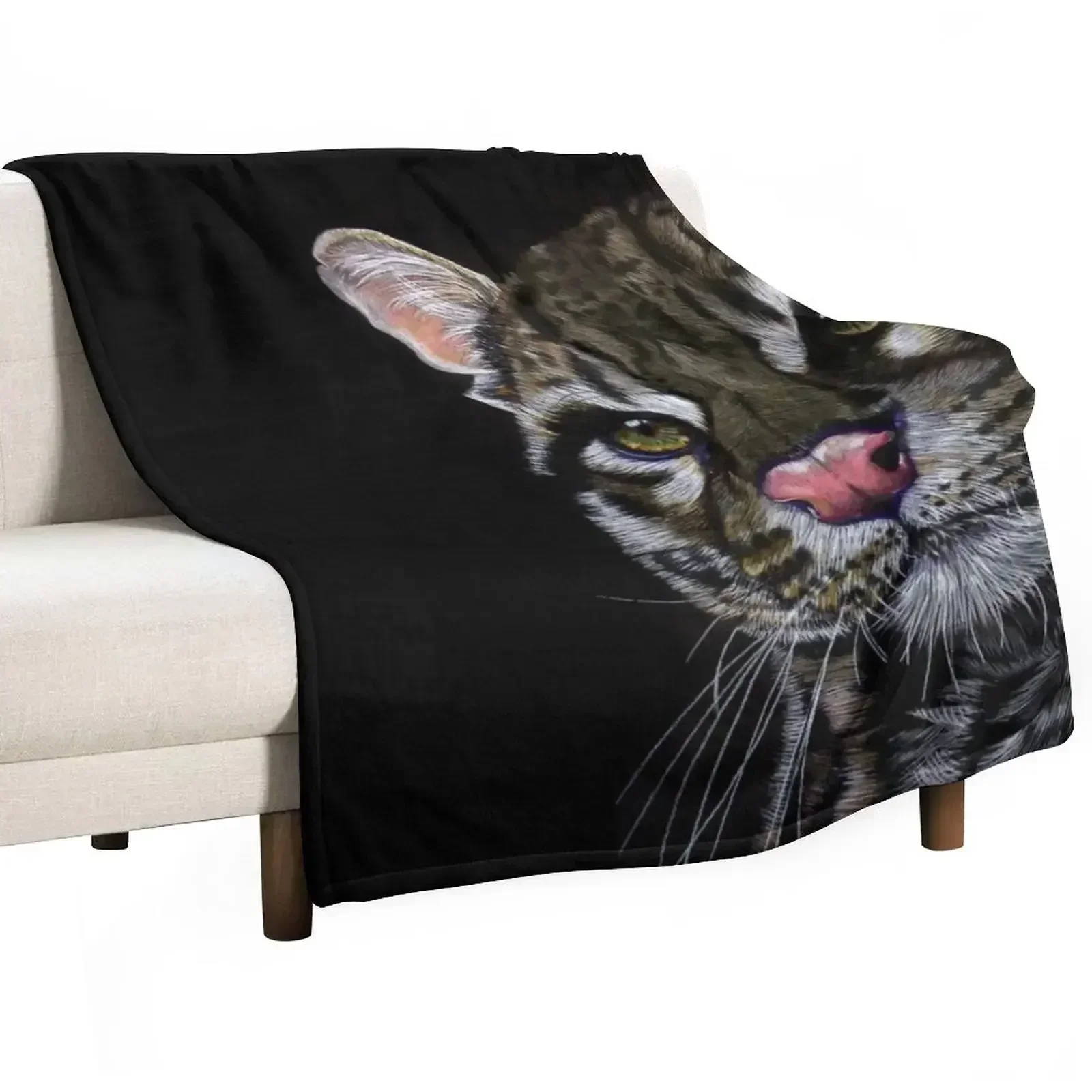 Ocelot Throw Blanket Soft Home Decor Blanket for Couch Bedroom