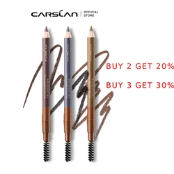 CARSLAN Natural Waterproof Long Lasting Eyebrow Pencil With Eyebrow Brush Sweatproof Eyebrow Tattoo Enhancer Dye Tint Pen Makeup