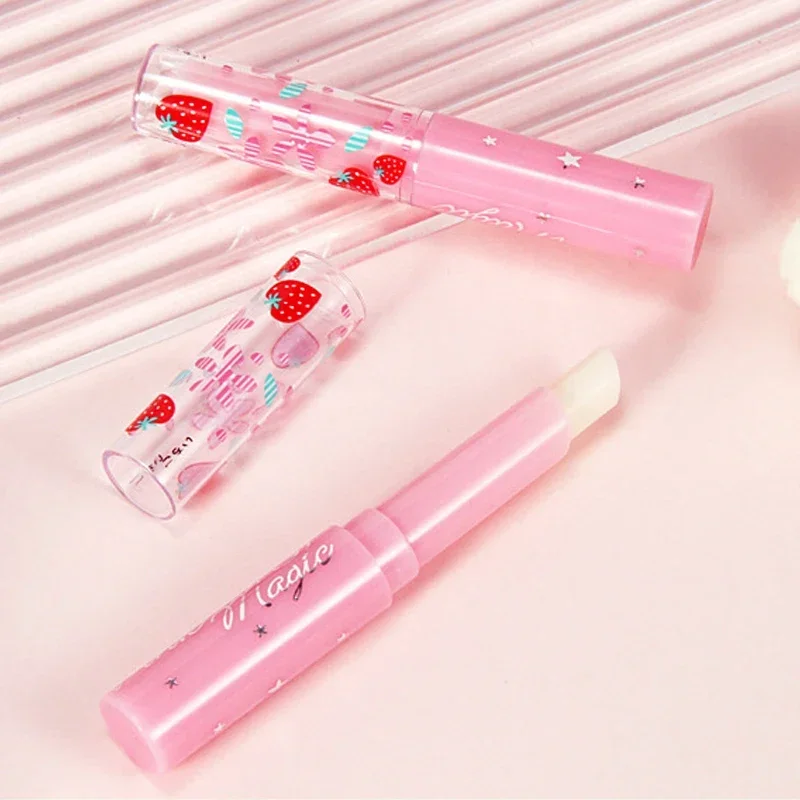 Strawberry Blam Temperature Change Lip Balm Vitality Color Lipstick  Lip Balm Change Lipstick Lip Care Beauty Makeup