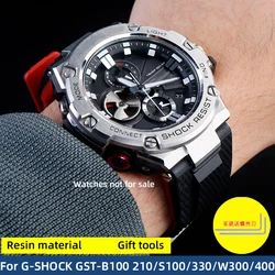 GST B100 modified new strap 26mm for Casio GST-210 strap G-SHOCK GST-B100/W 300/400G/S120/W130L Men's PTU bracelet Watch Band