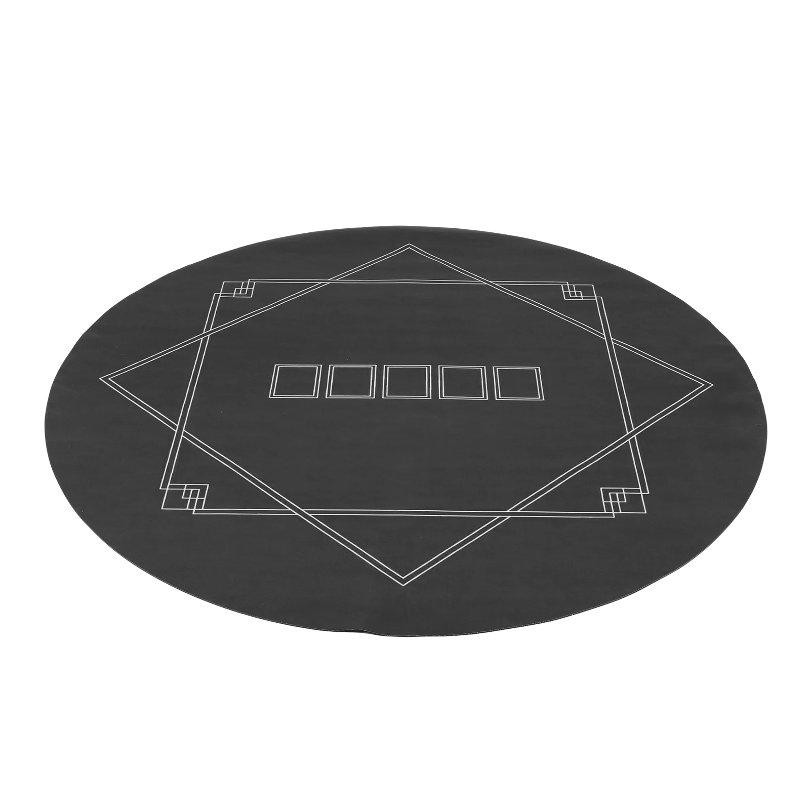 

120x120cm Poker Table Top Layout Hemmed Edges Professional Casino Mat with Rubber Grip Matting for Tabletop Game Accessories