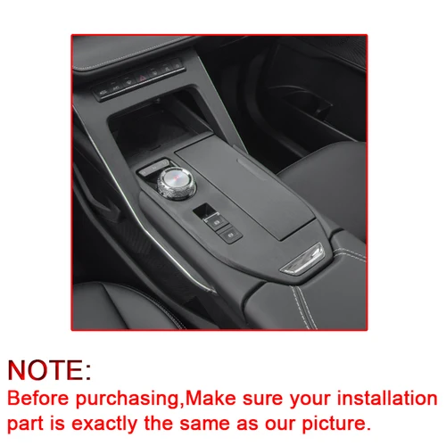 Imagen 2 del producto Ajuste para GWM HAVAL H6 3. a generación H6 HEV 2021-2023 pegatina de Panel de engranaje de coche película protectora de caja de cambios pegatina Interior de coche negro de carbono