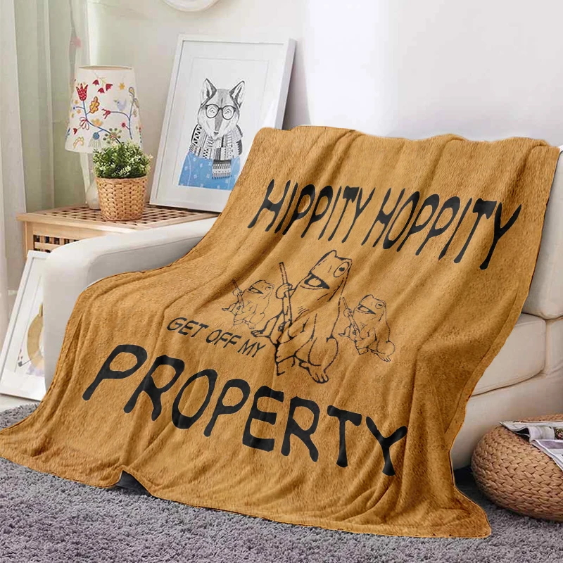 130x150cm Home Decor Hippity Hoppity Get Off My Property Blanket For Sofa Bed Travel Communist Memes Socialist Memes Hippity