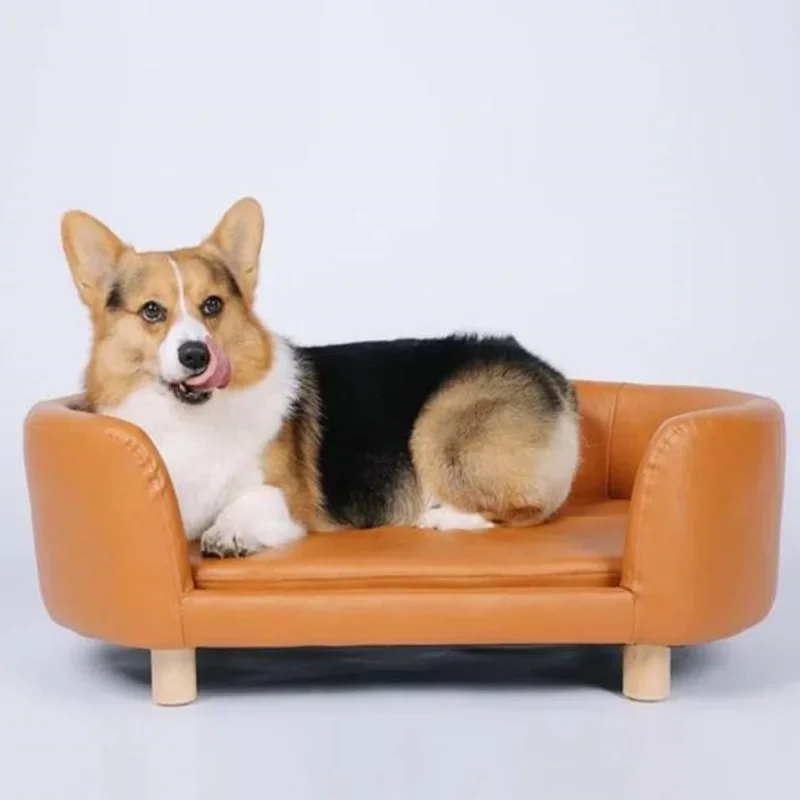 

l Customization Innovation Fashion Design Multi Colors PU Premium Material Comfortable Pet Sofa for Midiume/Large Size Dog