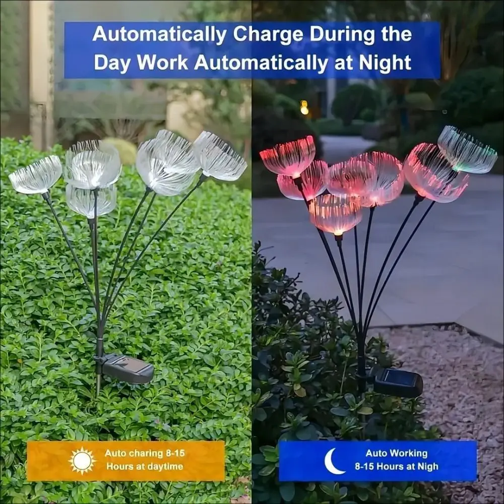 

Solar Powered Outdoor Solar Jellyfish Light Waterproof Energy Saving Landscape Lawn Lamp RGB Durable Garden Solar Lights Camping