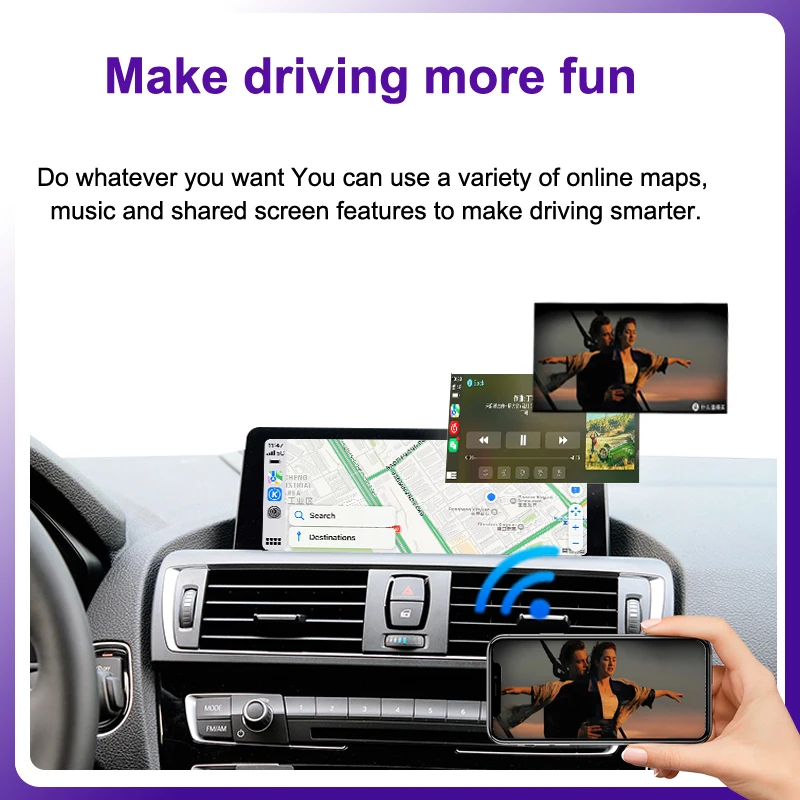 AUTOTOP Wireless CarPlay Android Auto Modul-Schnittstellenbox für BMW NBT System 1-7 Serie X1-X7 F20 F21 F30 F31 F32 F34 F35 F48 – Detail 6