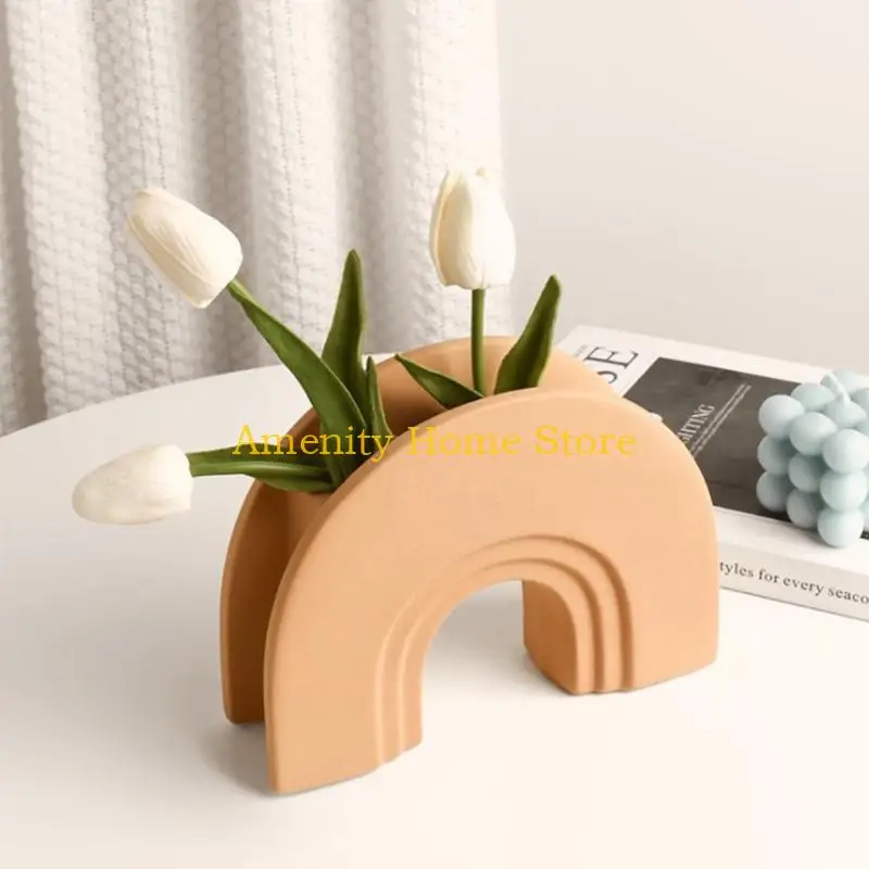 

F26C U-образная ваза с геометрической фигурой в скандинавском минималистском стиле, украшение для дома, цвет Моранти, украшения