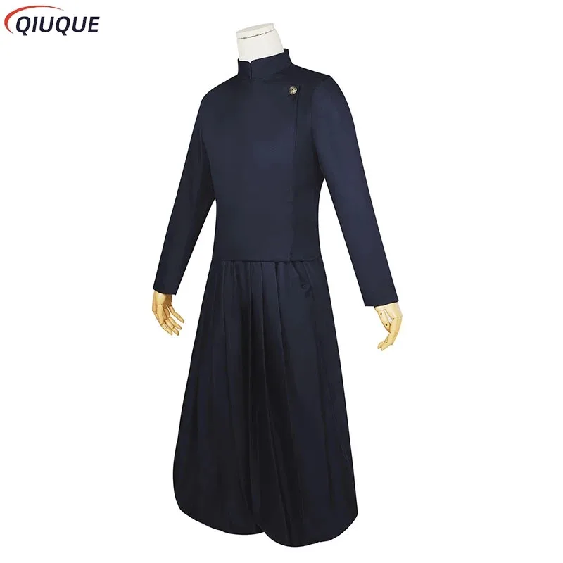 DY2025Geto Suguru Косплей Аниме Дзюдзюцу Кайсен Косплей Костюм Парик Серьги Взрослые Дети Темно-Синяя Рубашка Брюки Средняя Школьная Униформа