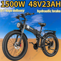 Folding E Bike Ridstar H26 PRO 1500W Motor 48V23AH Battery Electric Bicycle Hydraulic Brake 26*4.0 Inch Fat Tire Electric Bike