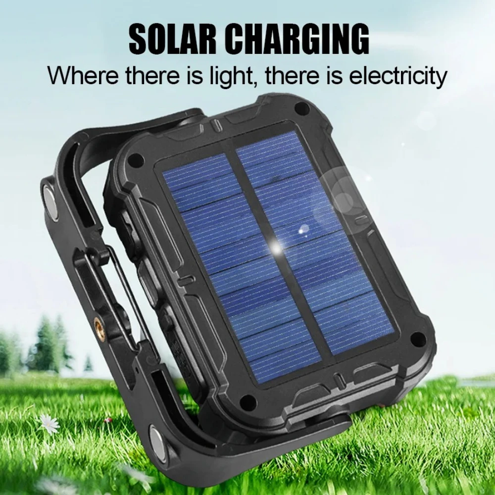 【Multifunctional Solar Camping Light With Power Bank/Hook/Magnetic 】Portable Rechargeable Lanterns For Emergency Outdoor Camping
