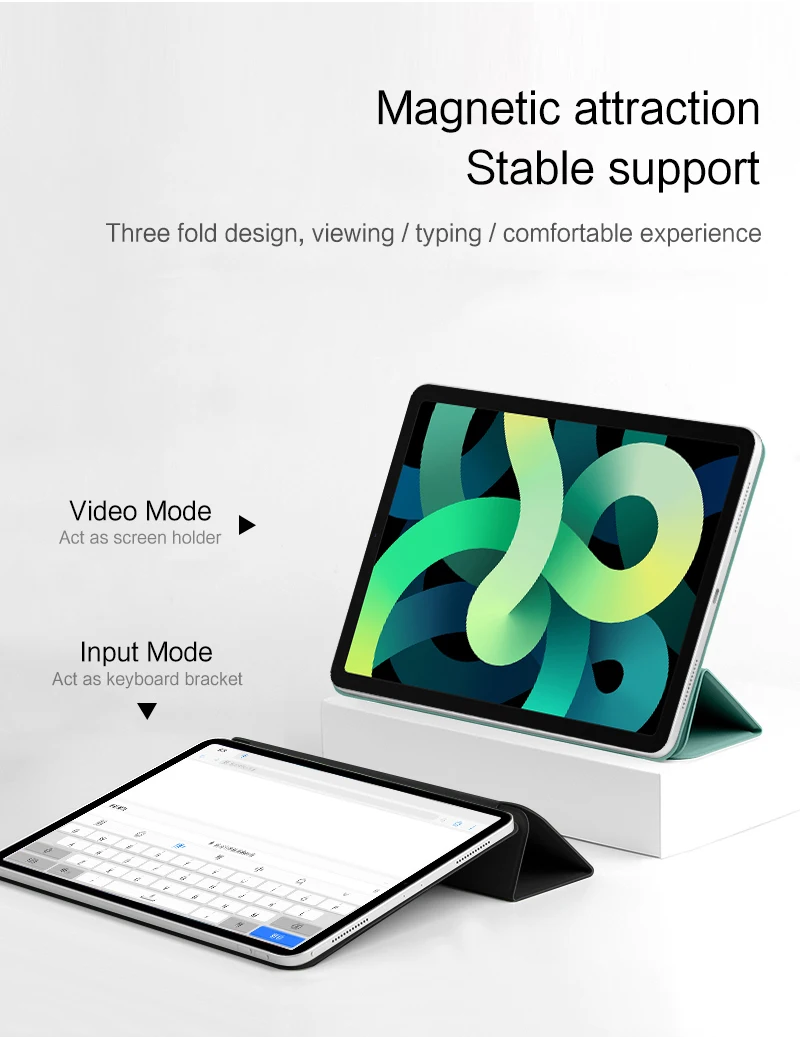 AJIUYU Smart Folio for iPad 10th Generation Case 2022 M2 iPad Air 5 4 Case 2020 Pro 11 12.9 4th Funda 2021 Mini 6 Magnetic Case