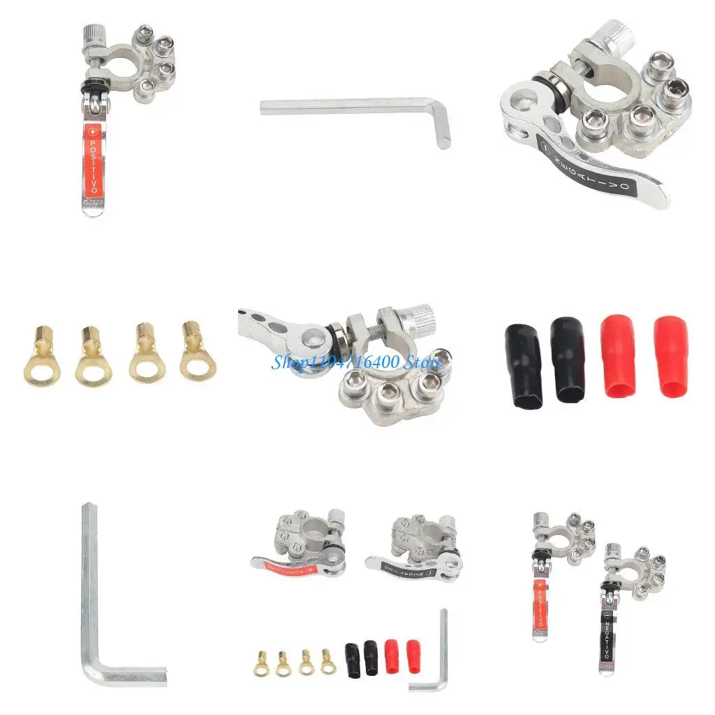 

y1gd Car Battery Terminal Connectors 2Pcs Quick Release Disconnect Heavy Duty Wire Cable Clamp Shut Off Connectors