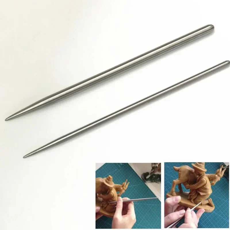 New Stainless Steel Rod Detail Needles For Pottery Modeling Carving Clay Sculpture Ceramics Tools