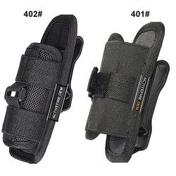 Flashlight Holster, Stretchy Nylon LED Flashlight Holster for Duty Belt Carry Case Holder with 360 Degree Rotatable Clip