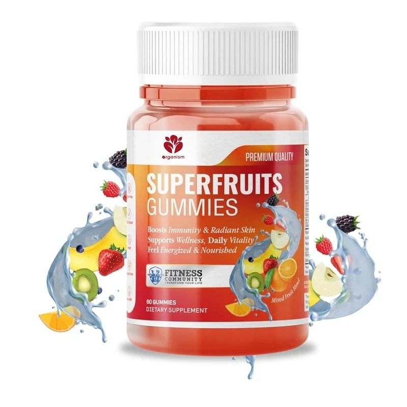 

Superfruit Gummies with Antioxidants, Vitamin C & Zinc - Immune Support & Radiant Skin， All-Natural Energ，Vegan, Non-GMO &Gluten