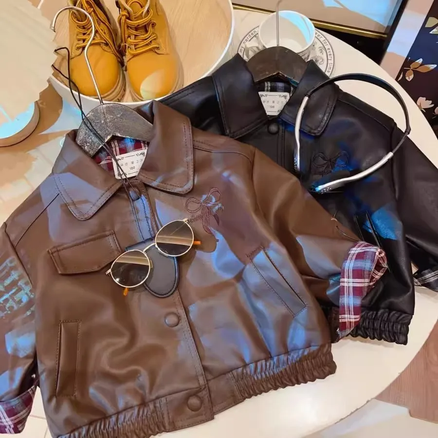 العصرية الفتيات ميلارد سترة جلدية الخريف الشتاء فو دراجة نارية السائق دعوى معطف أنيق الوقوف طوق سترة أعلى #1